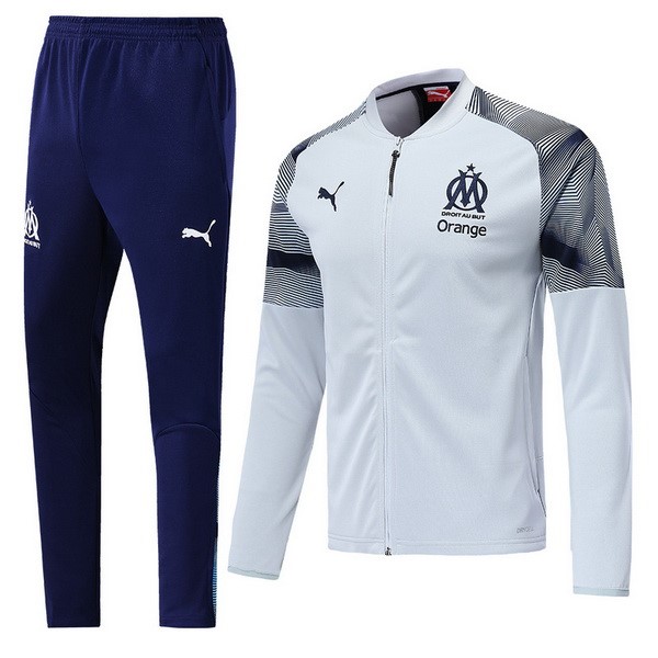 Survetement Football Marseille 2018-19 Blanc Gris